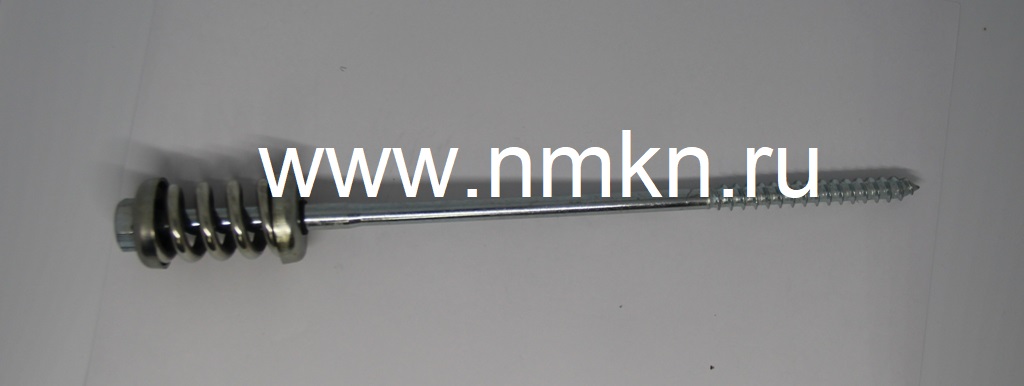 Анкер по дереву 10х280 DIN 571 (цинк) пружинный болт 10х280 (с монтажной шайбой и оцинкованной пружиной)  в интернет-магазине НМК